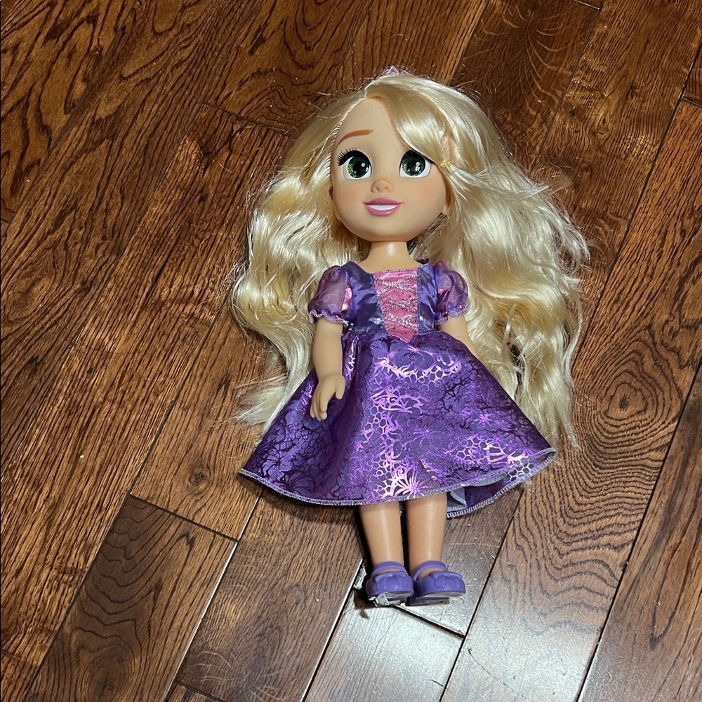 Blonde Doll with Purple Dress